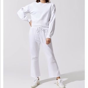 Carbon38 White Flare Pants